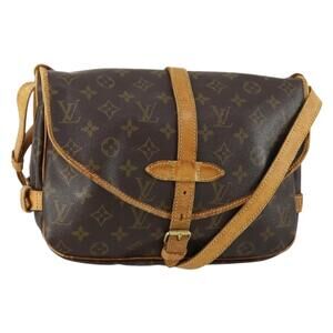 LOUIS VUITTON Monogram Saumur 30 Shoulder Bag M42256 LV Auth ka1312